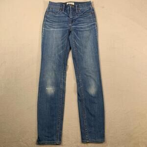 MADEWELL Skinny Jeans Womens Size 24 Blue Medium Wash Stretch Denim 9" High Rise